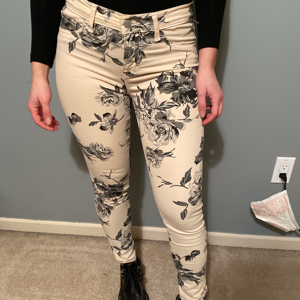 J Brand Floral Print Skinny Jean